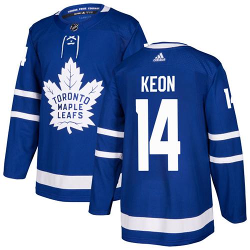 Adidas Maple Leafs #14 Dave Keon Blue Home Authentic Stitched NHL Jersey - Click Image to Close